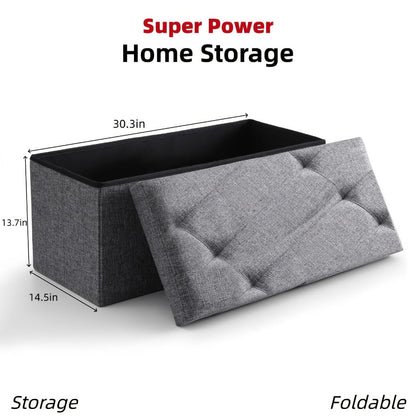 Foldable Ottoman with Waterproof Protection and Hidden Storage for Living Room detail image - detail view 5