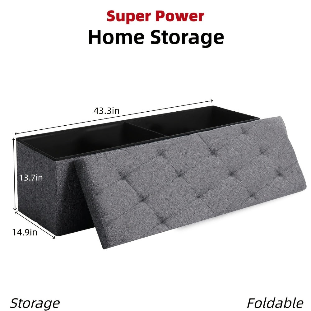 Foldable Ottoman with Waterproof Protection and Hidden Storage for Living Room detail image - detail view 7