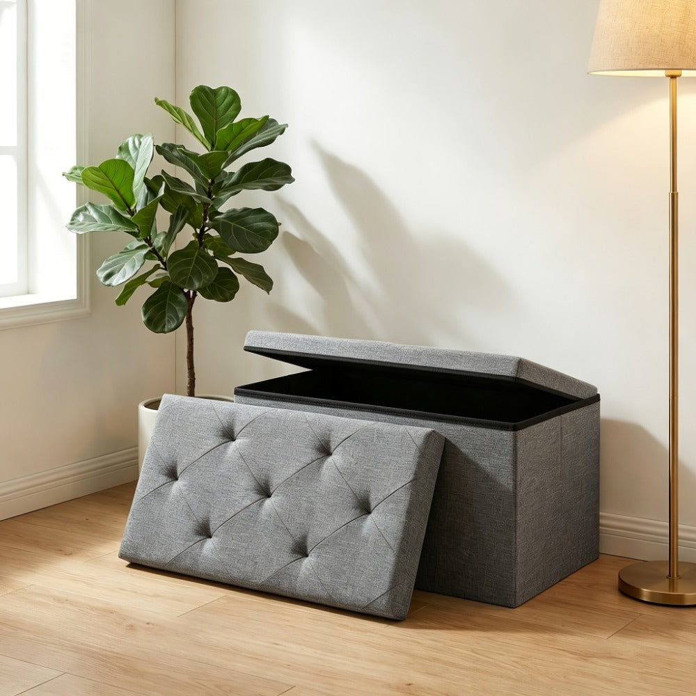 Foldable Ottoman with Waterproof Protection and Hidden Storage for Living Room detail image - detail view 8
