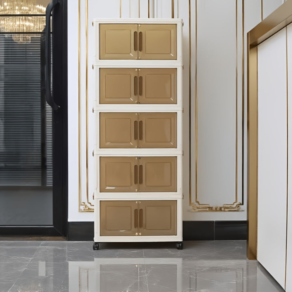 Foldable Plastic Garage Storage Cabinet with Stackable Design detail image - detail view 10