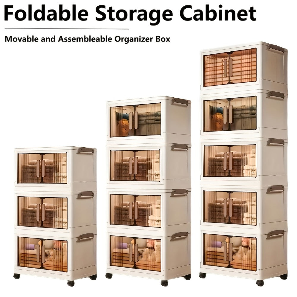 Foldable Plastic Garage Storage Cabinet with Stackable Design detail image - detail view 13