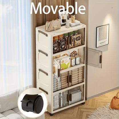 Foldable Plastic Garage Storage Cabinet with Stackable Design detail image