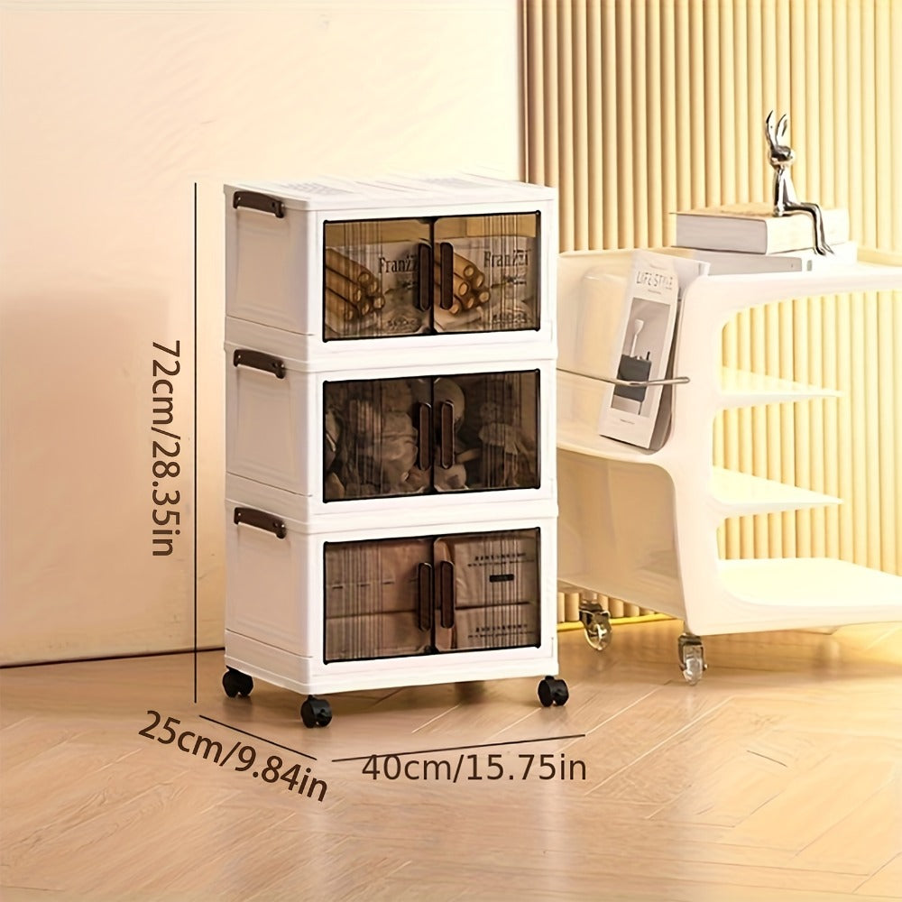 Foldable Plastic Garage Storage Cabinet with Stackable Design detail image - detail view 4