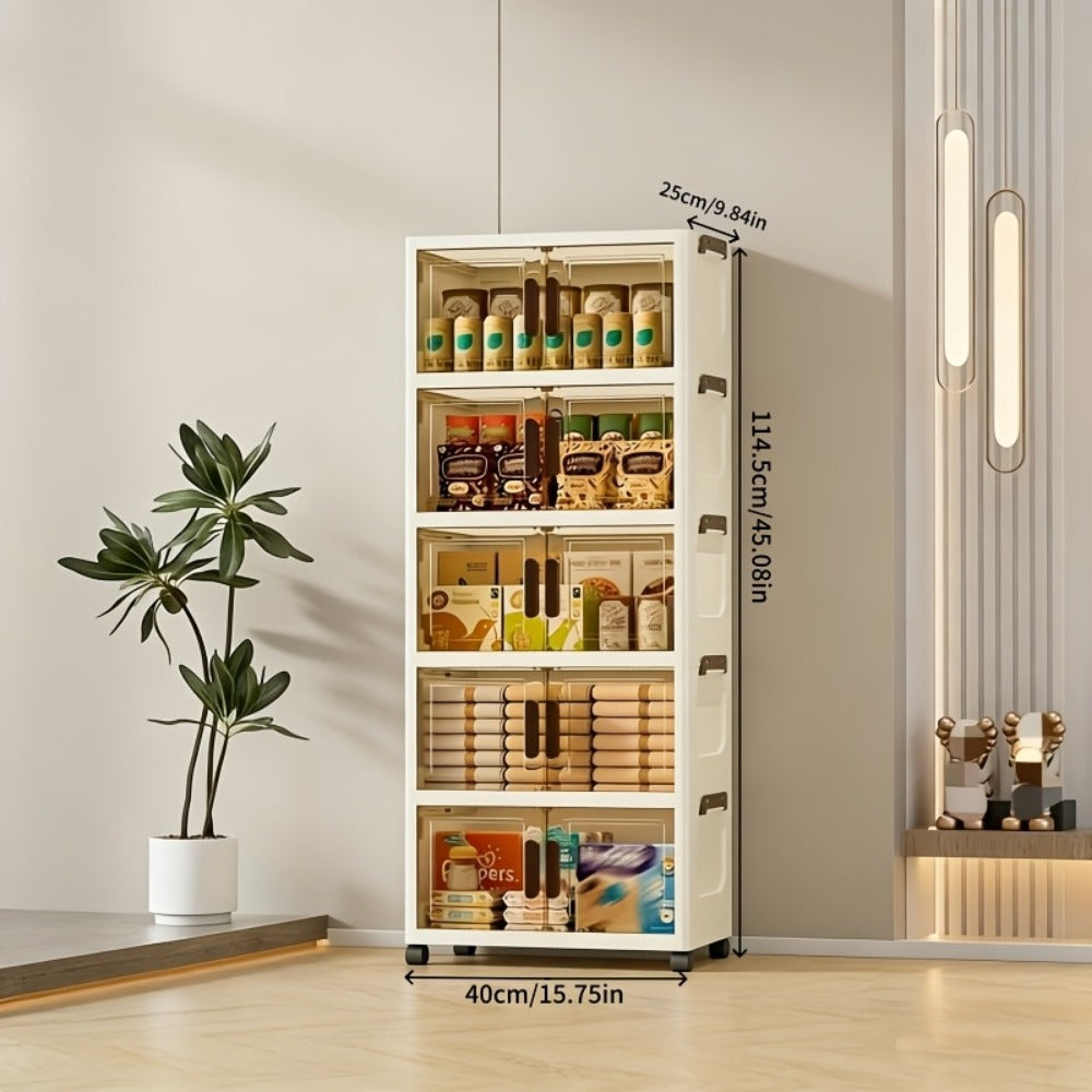 Foldable Plastic Garage Storage Cabinet with Stackable Design detail image - detail view 5