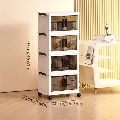 Foldable Plastic Garage Storage Cabinet with Stackable Design detail image - detail view 6