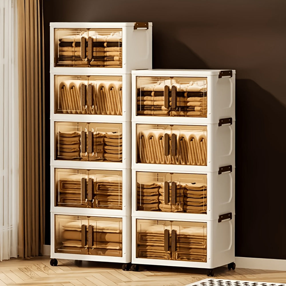 Foldable Plastic Garage Storage Cabinet with Stackable Design detail image - detail view 9