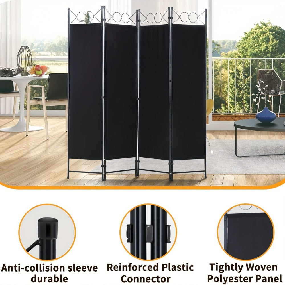 Foldable Room Divider with Added Privacy and Tool-Free Assembly detail image - detail view 10