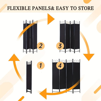 Foldable Room Divider with Added Privacy and Tool-Free Assembly detail image - detail view 11