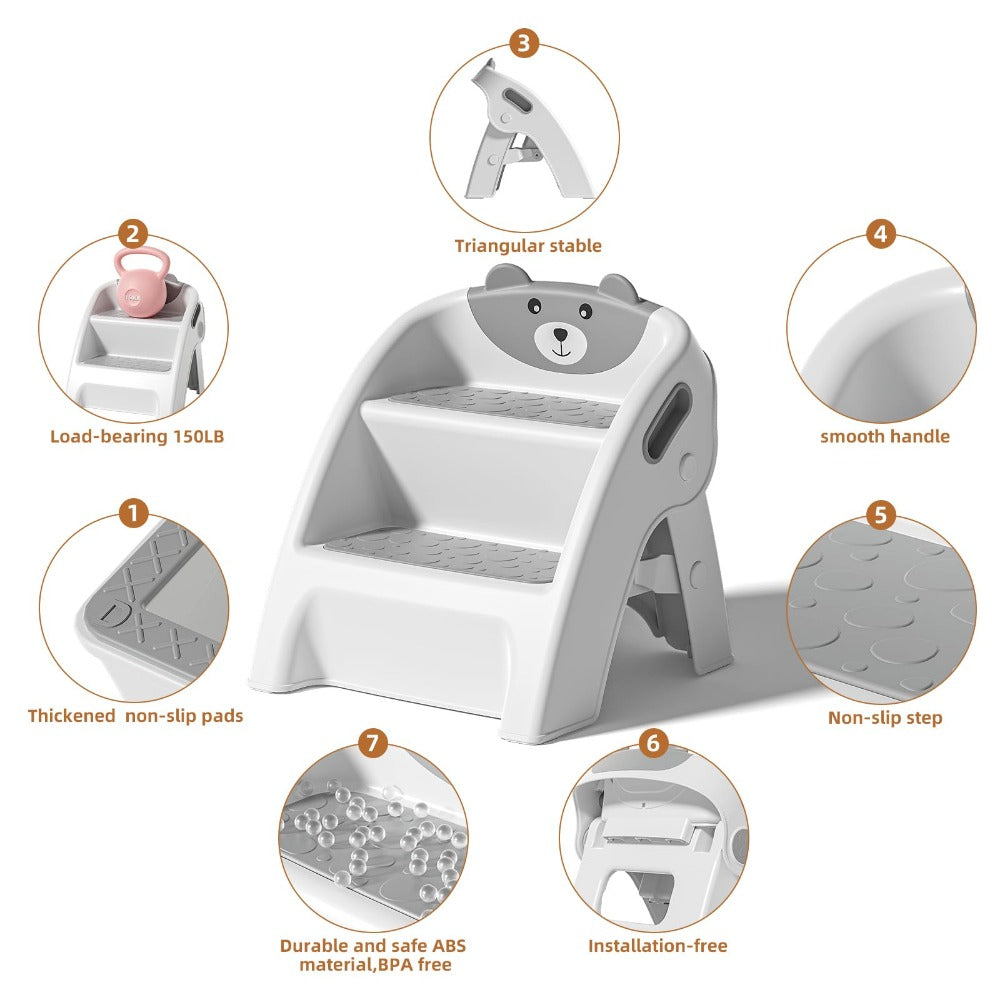 Foldable Step Stool with Carry Handle for Comfortable Everyday Seating detail image - detail view 8