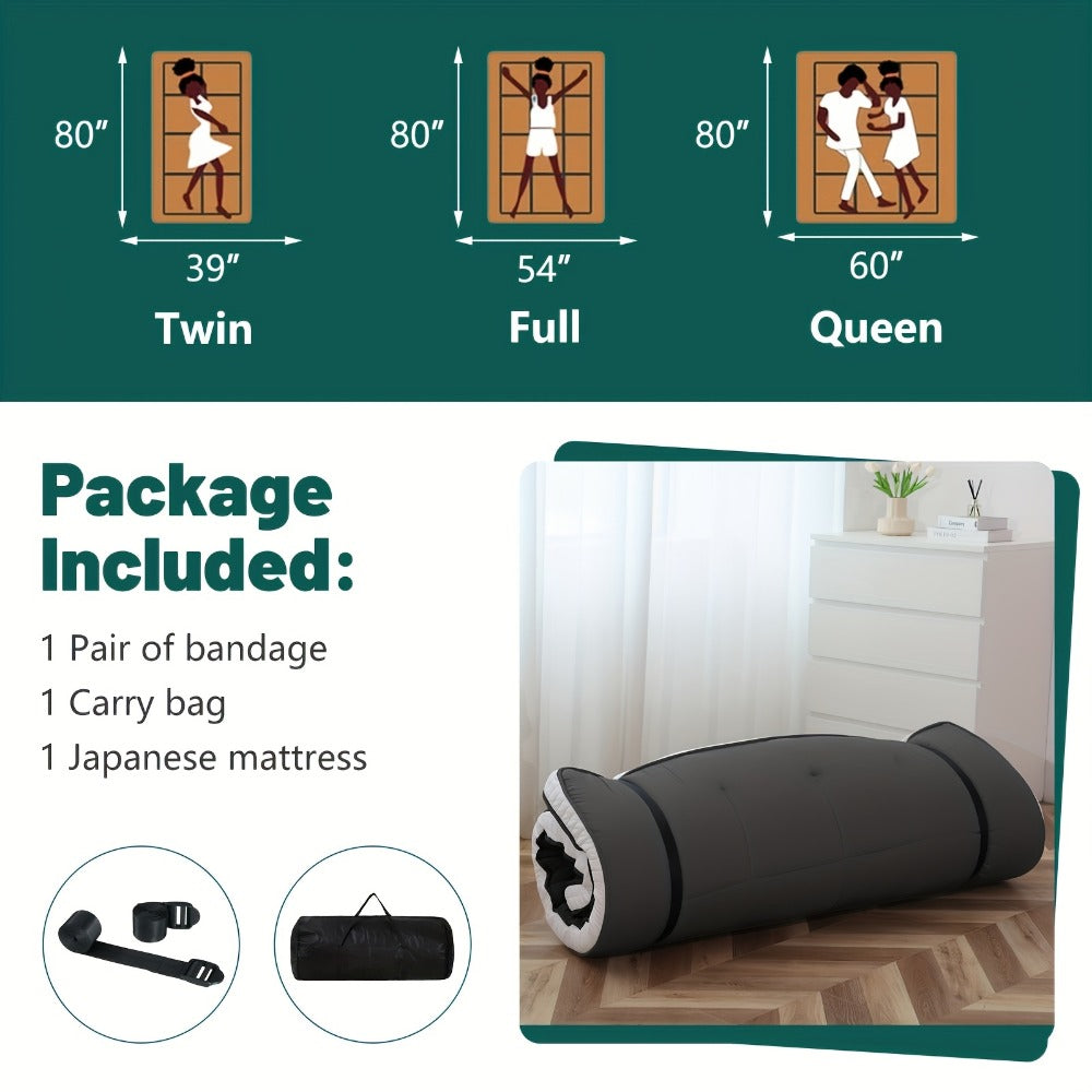 Foldable Twin Floor Mattress with Carry Bag and Multiple Color Options detail image - detail view 12