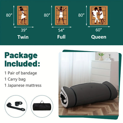 Foldable Twin Floor Mattress with Carry Bag and Multiple Color Options detail image - detail view 4