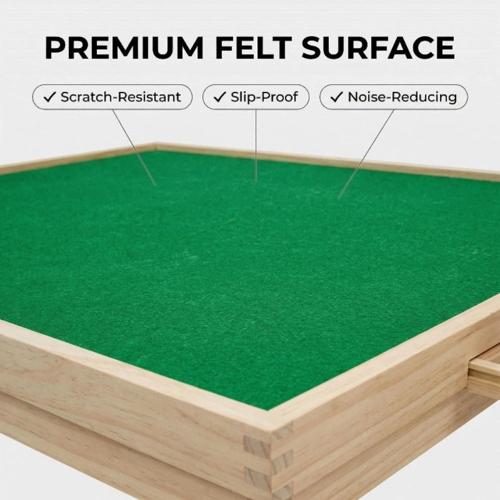 Folding Game Table with Storage Drawers and Non-Slip Base for Living Room detail image - detail view 11