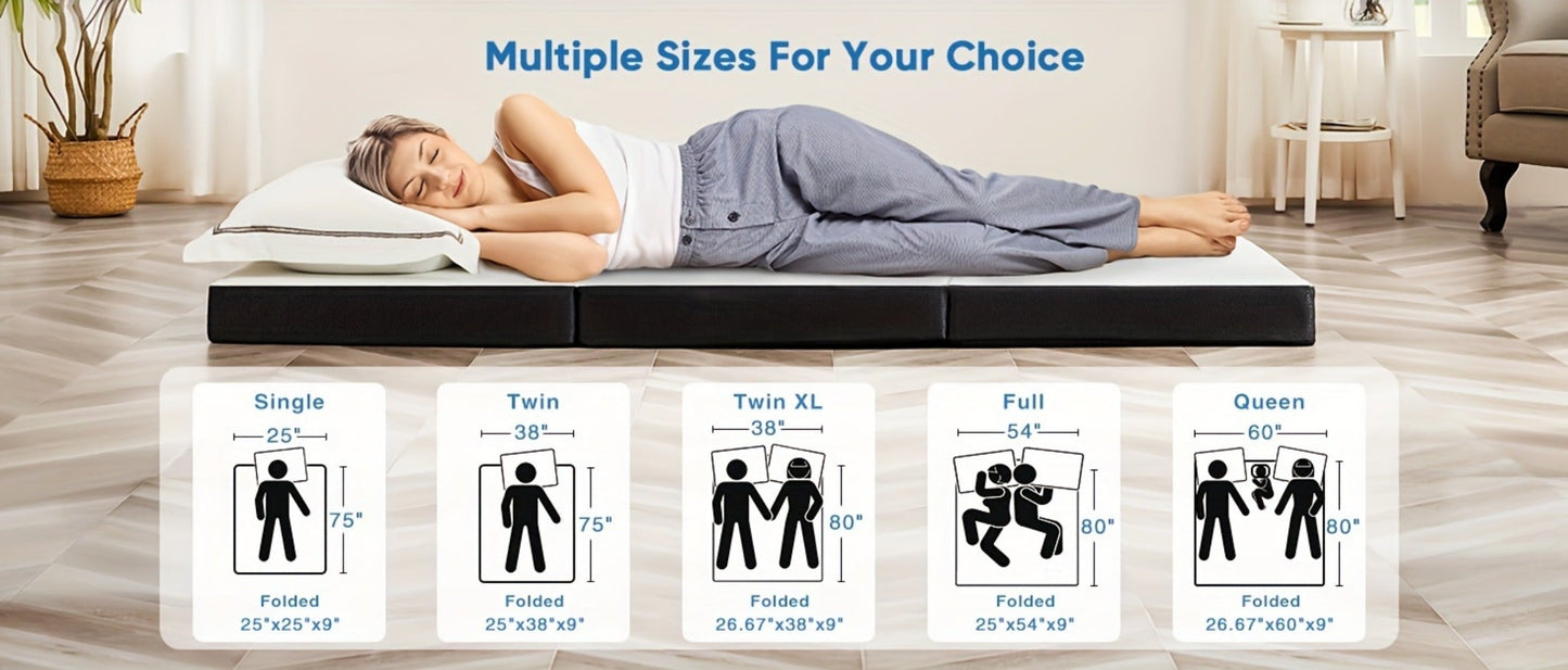 Folding Mattress with Memory Foam and Washable Cover for Bedroom detail image - detail view 9