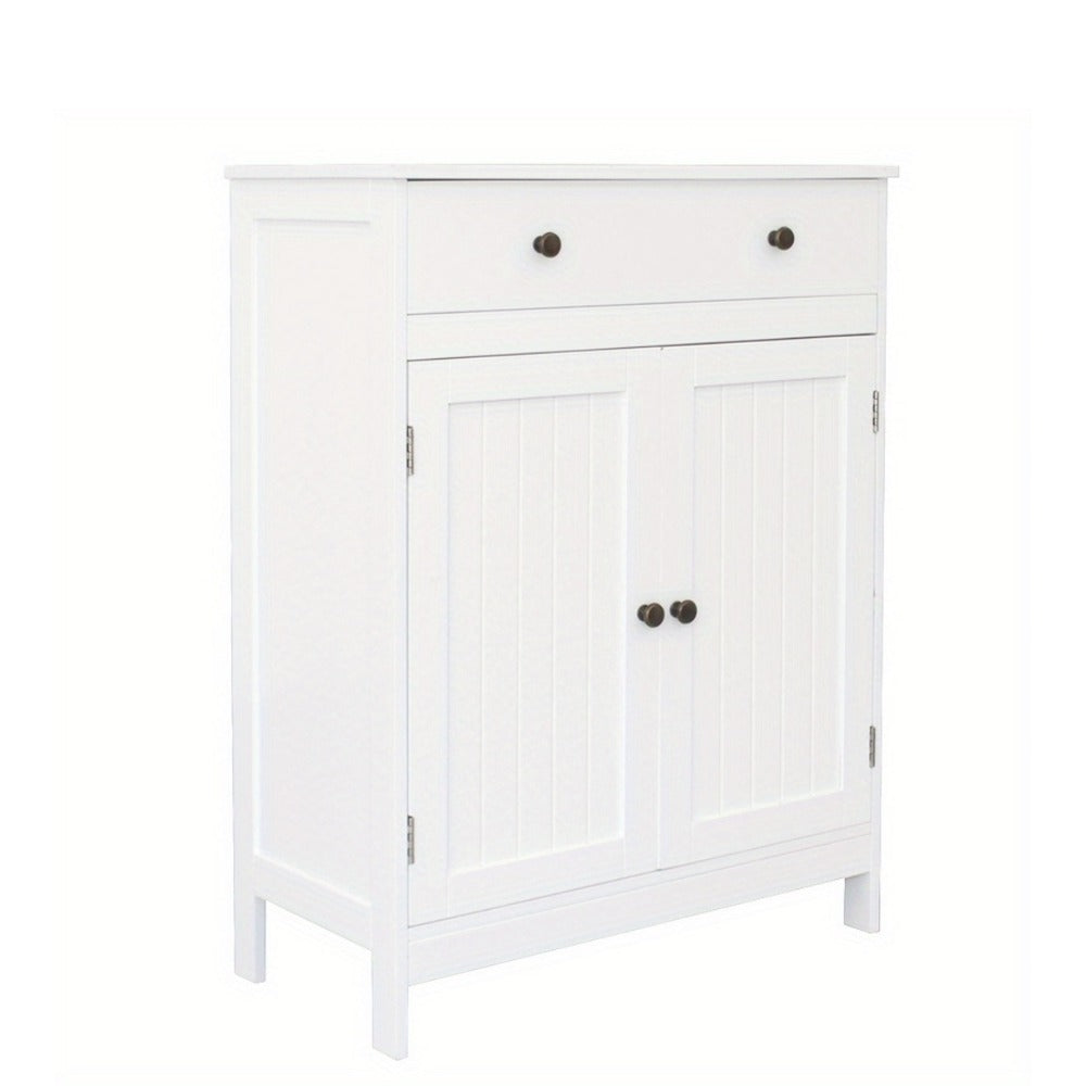 Freestanding Bathroom Cabinet with Waterproof Protection for Organized Everyday, in White detail image