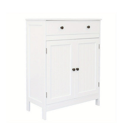 Freestanding Bathroom Cabinet with Waterproof Protection for Organized Everyday, in White detail image