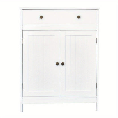 Freestanding Bathroom Cabinet with Waterproof Protection for Organized Everyday, in White detail image - detail view 7