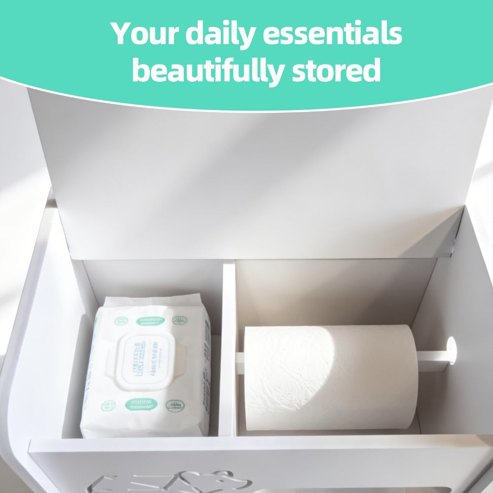 Bathroom Storage Cabinet shown in the White, Single door option