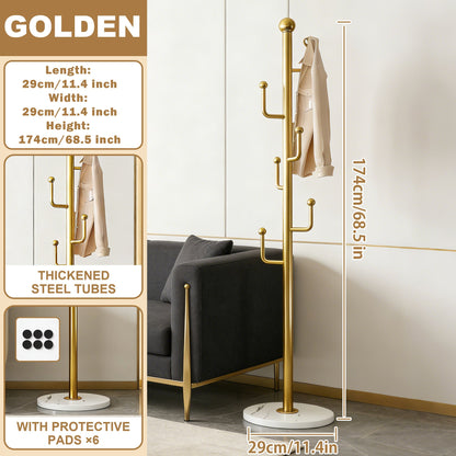 Freestanding Coat Rack with Locking Wheels for Organized Everyday Storage in Entryway detail image - detail view 17