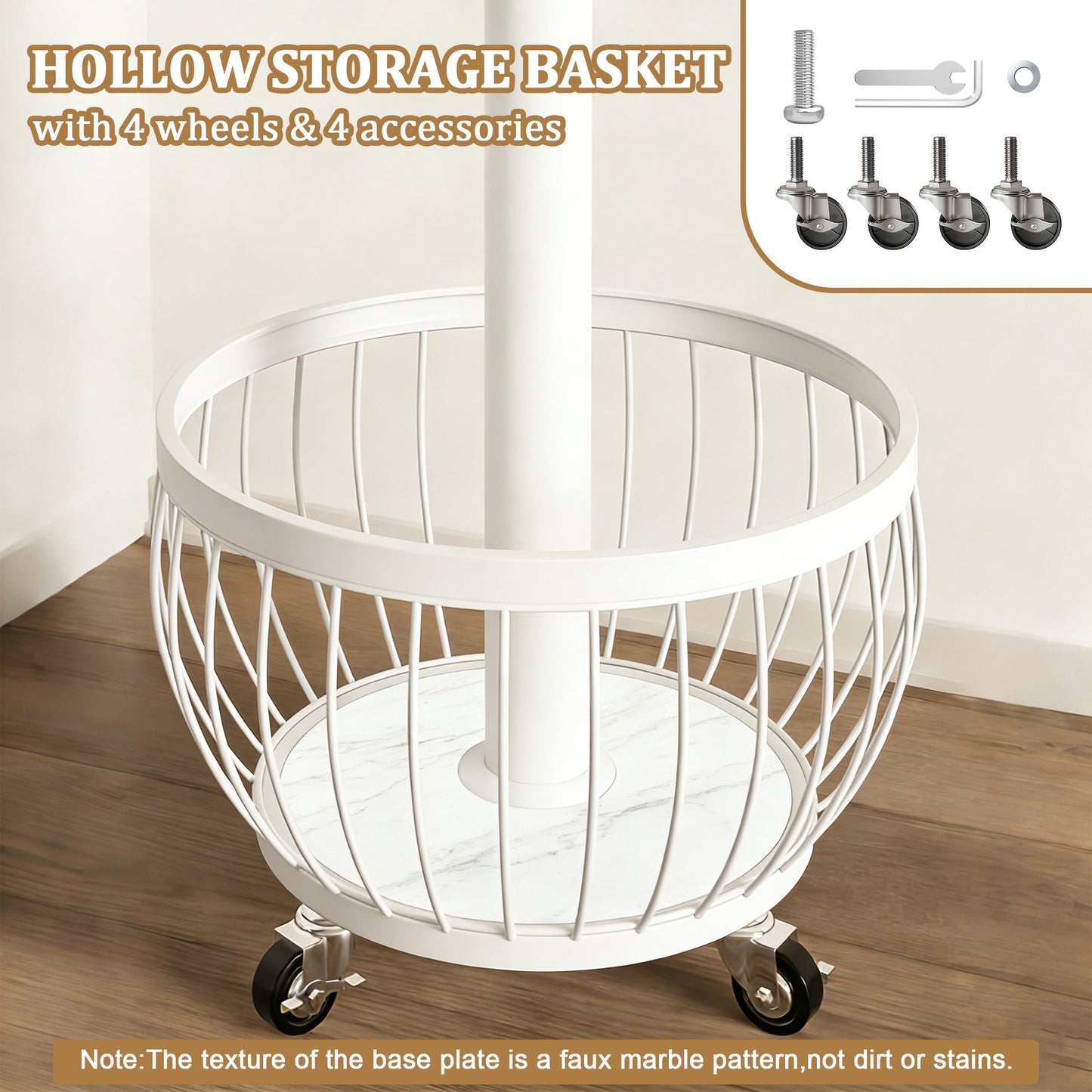 Freestanding Coat Rack with Locking Wheels for Organized Everyday Storage in Entryway detail image - detail view 19