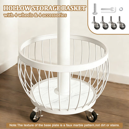 Freestanding Coat Rack with Locking Wheels for Organized Everyday Storage in Entryway detail image - detail view 19