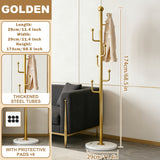 Golden Coat Rack - White Circular Base