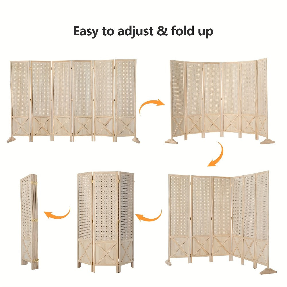 Freestanding Foldable Room Divider with Added Privacy and Multiple Color Options detail image - detail view 7