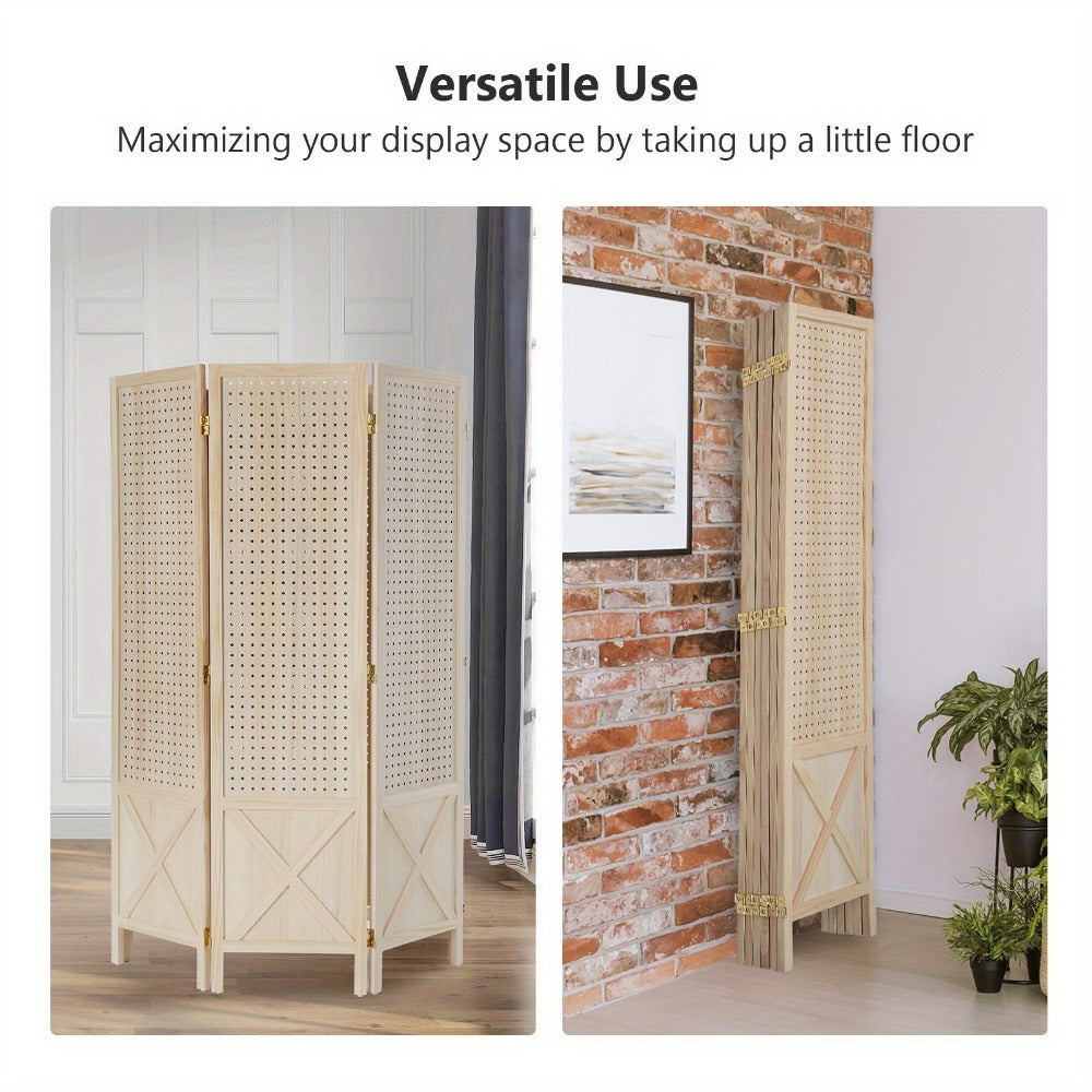 Freestanding Foldable Room Divider with Added Privacy and Multiple Color Options detail image - detail view 9