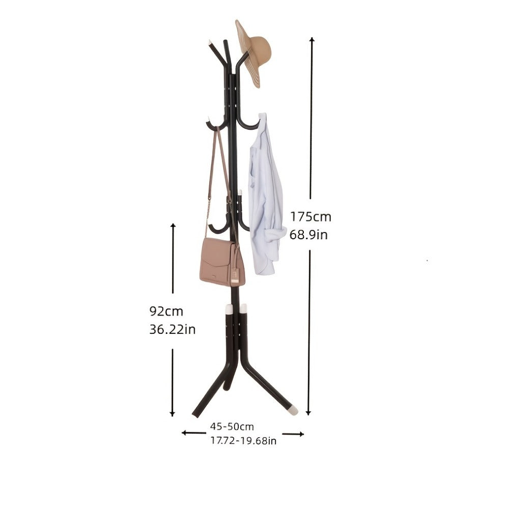 Freestanding Heavy-Duty Coat Rack with Tool-Free Assembly, Entryway Hall Tree detail image