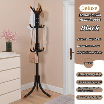 Freestanding Heavy-Duty Coat Rack with Tool-Free Assembly, Entryway Hall Tree detail image - detail view 4