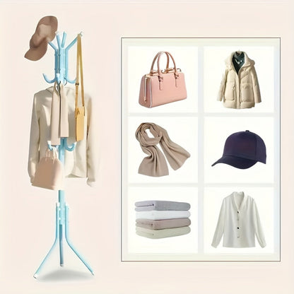 Freestanding Heavy-Duty Coat Rack with Tool-Free Assembly, Entryway Hall Tree detail image - detail view 7