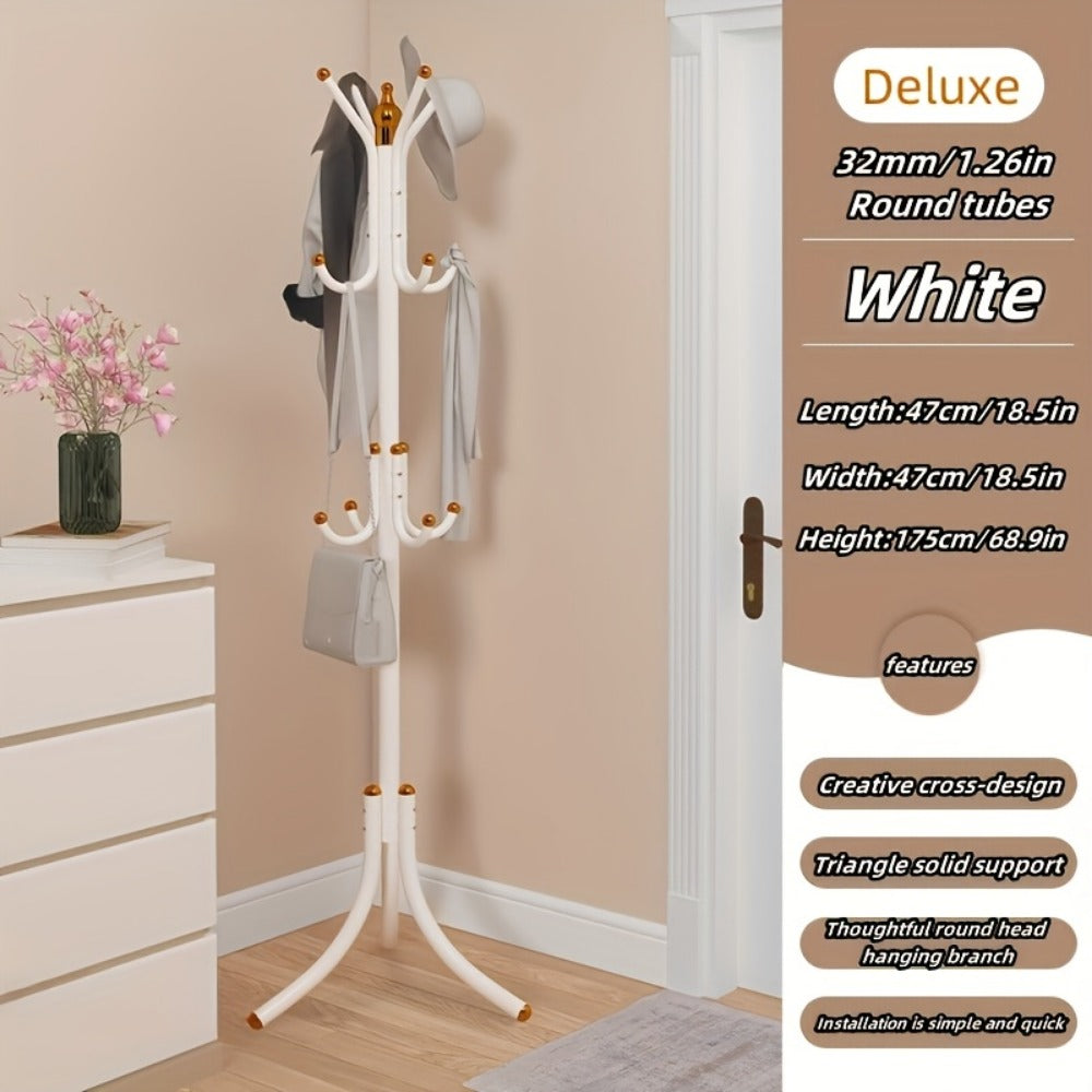 Coat Rack, Metal Freestanding, Heavy Duty Clothes Stand Organizer for Entryway Hallway shown in the main product view
