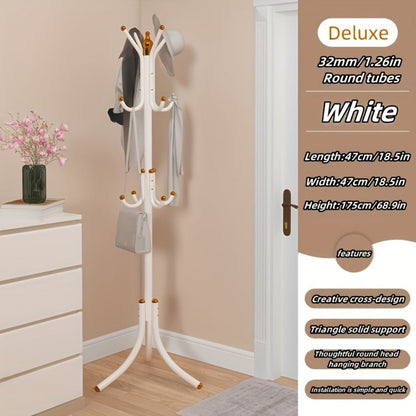 Coat Rack, Metal Freestanding, Heavy Duty Clothes Stand Organizer for Entryway Hallway shown in the main product view