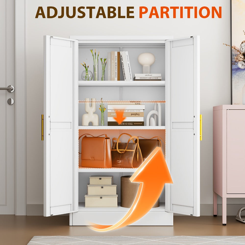 Freestanding Metal Bathroom Storage Cabinet, Home Storage Cupboard detail image - detail view 13