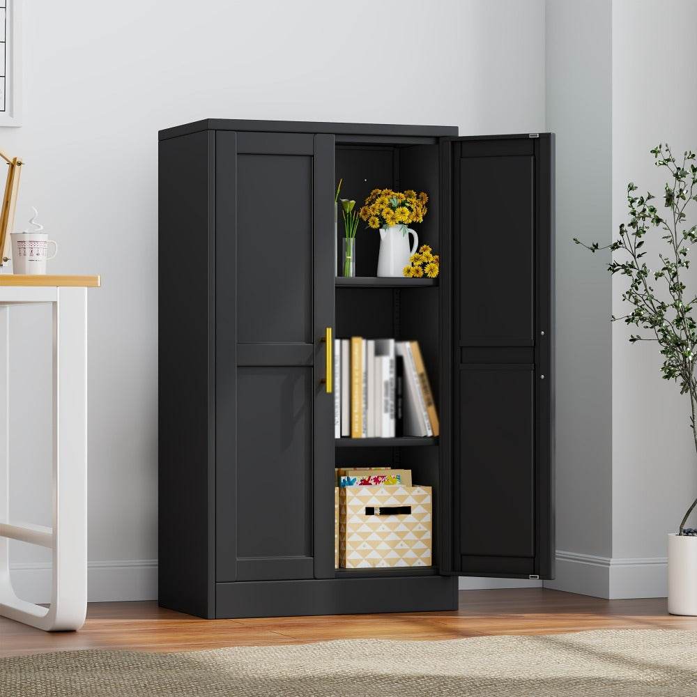 Freestanding Metal Bathroom Storage Cabinet, Home Storage Cupboard detail image - detail view 4