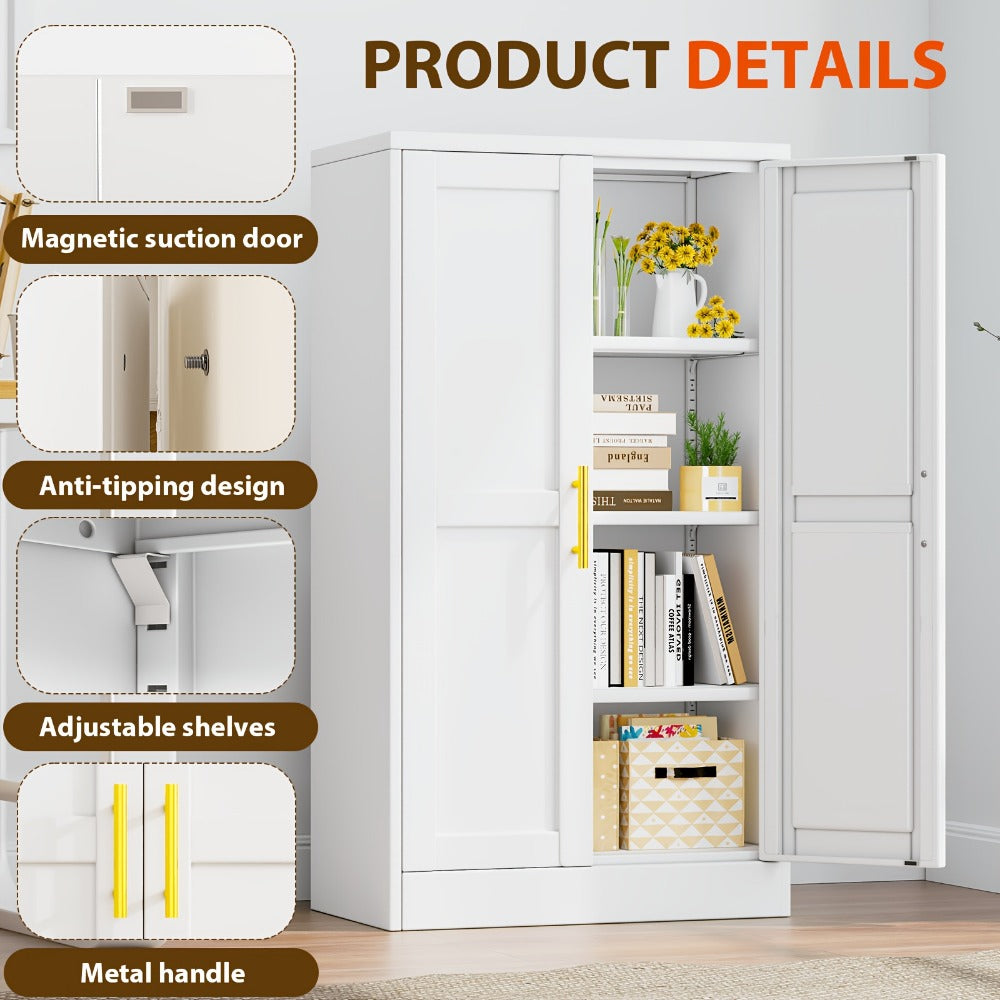 Freestanding Metal Bathroom Storage Cabinet, Home Storage Cupboard detail image - detail view 8