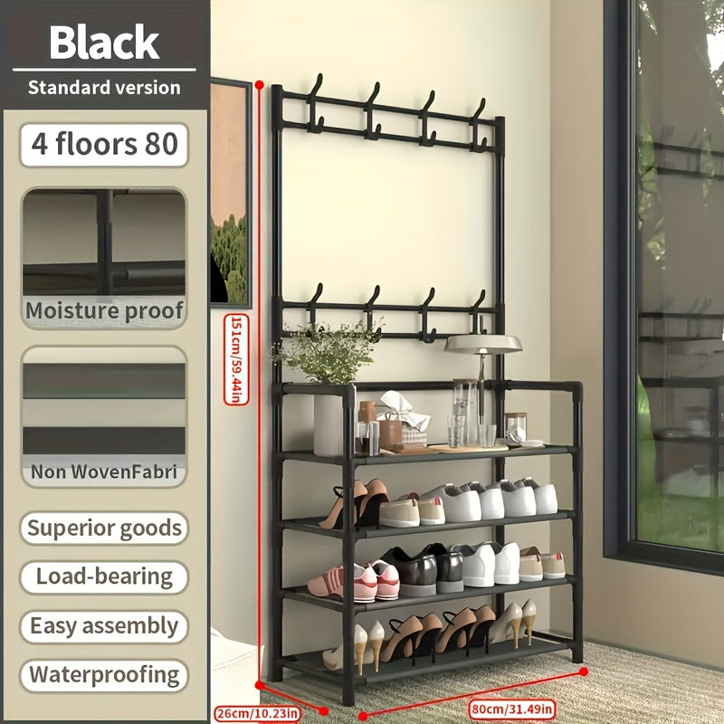 Bathroom Storage Rack shown in the Style B - 4Layer 31.5inch option