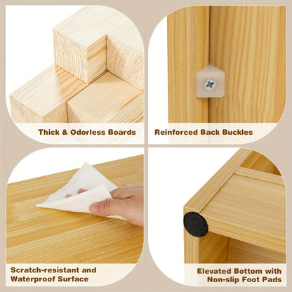 Freestanding Storage Cabinet with Open Shelves, Freestanding Storage Cupboard detail image - detail view 4