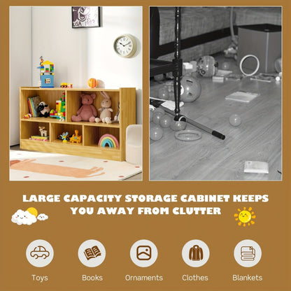 Freestanding Storage Cabinet with Open Shelves, Freestanding Storage Cupboard detail image - detail view 6