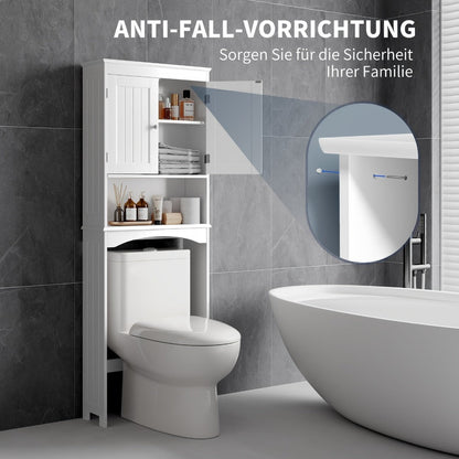 Bathroom Storage Cabinet, Over the Toilet Storage Cabinet Tall Freestanding Wood Bathroom shown in the main product view