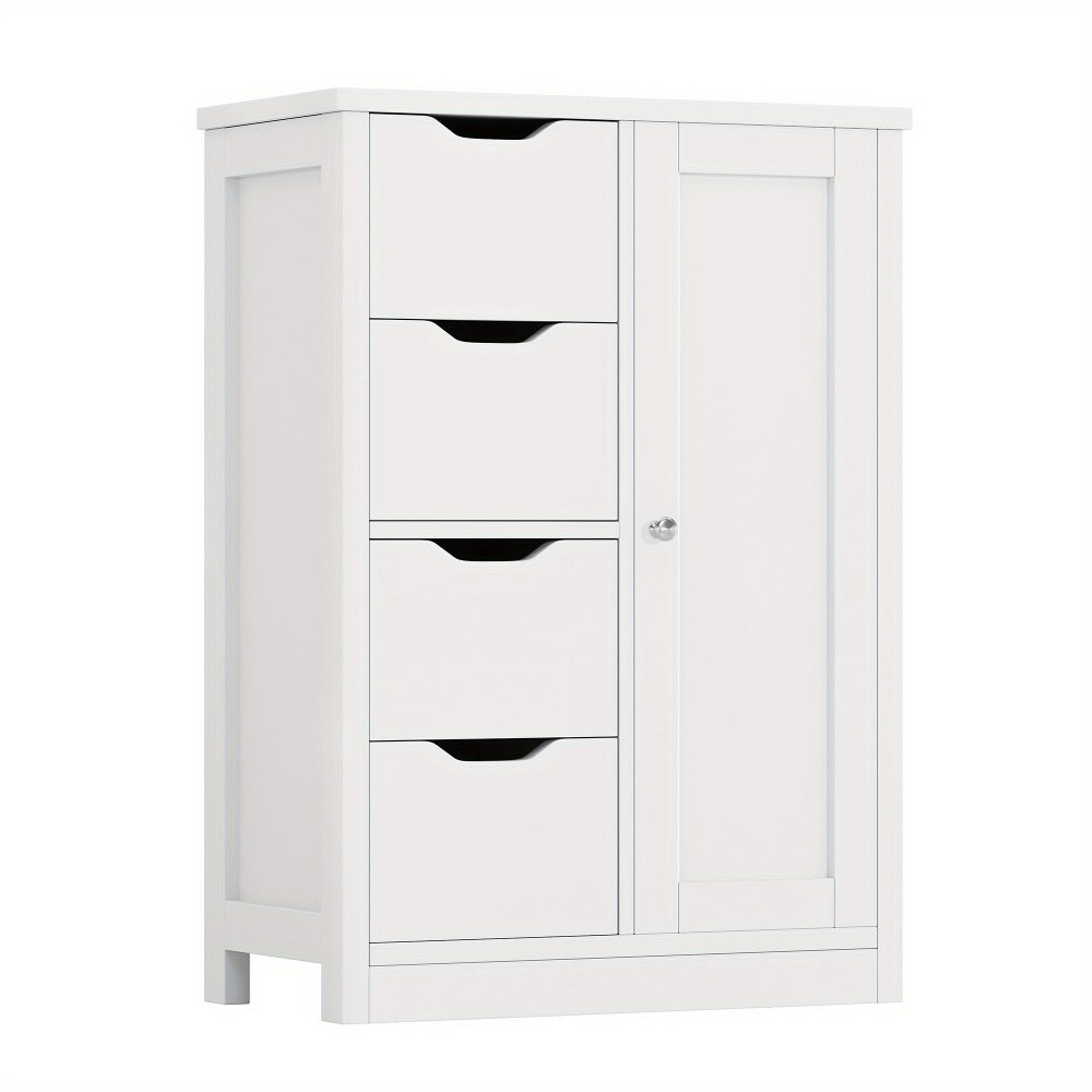 Freestanding Wood Bathroom Floor Cabinet with Side Table for Organized Everyday Storage detail image - detail view 11