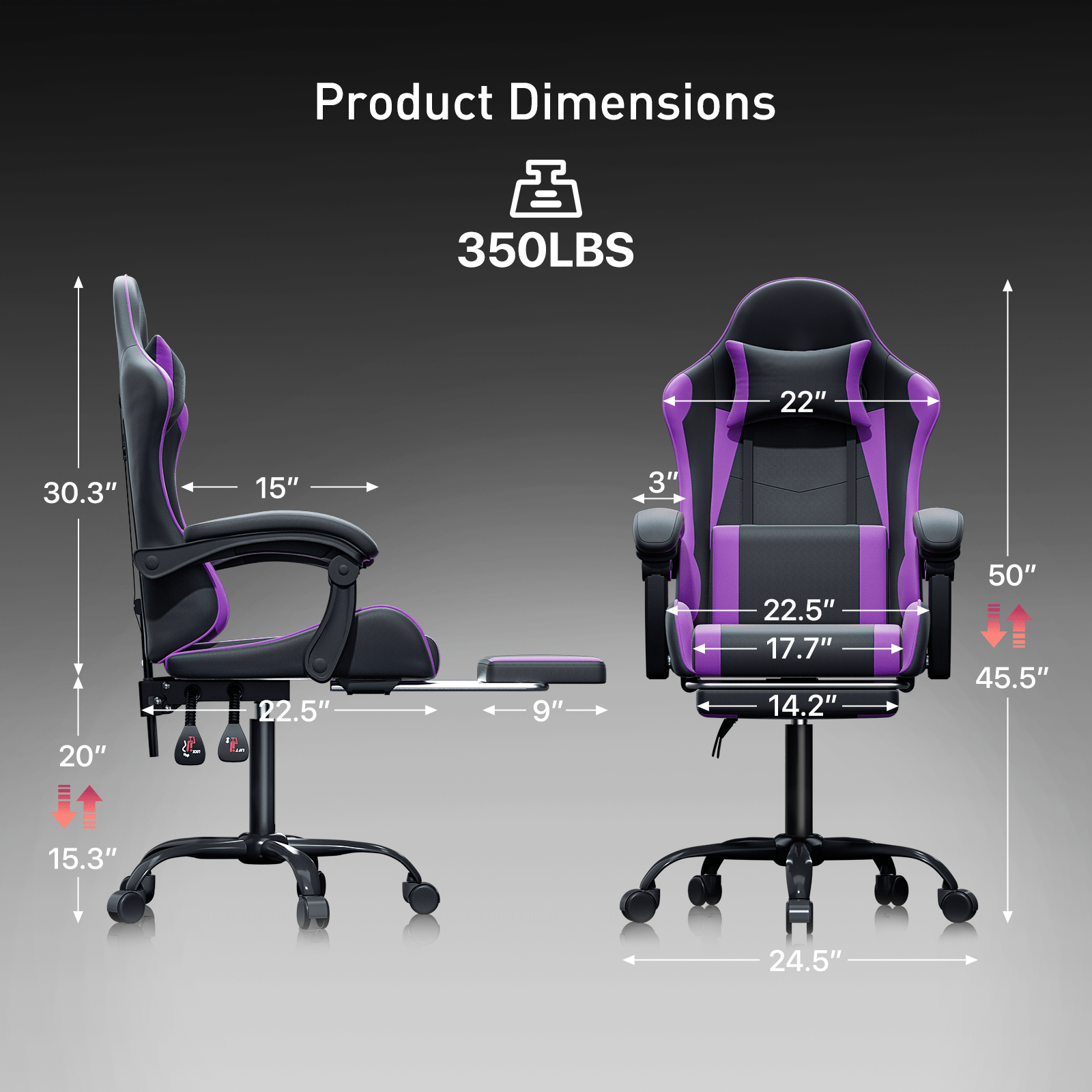 Gaming Chair, High-Back Gaming Seat for Comfortable Everyday Seating detail image - detail view 13