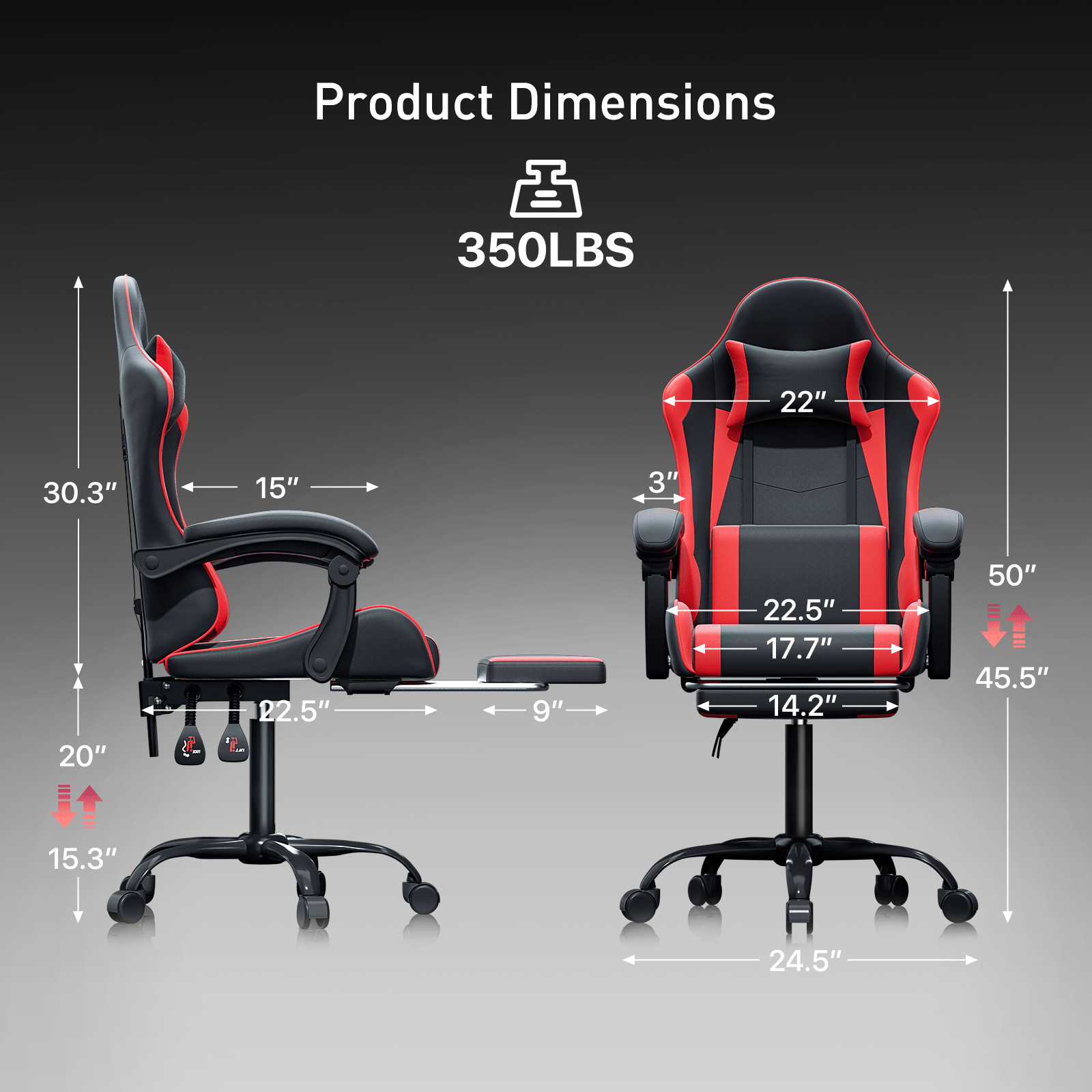Gaming Chair, High-Back Gaming Seat for Comfortable Everyday Seating detail image - detail view 21