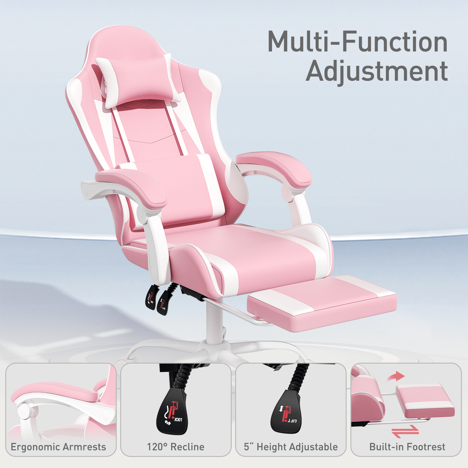 Gaming Chair, High-Back Gaming Seat for Comfortable Everyday Seating detail image - detail view 30