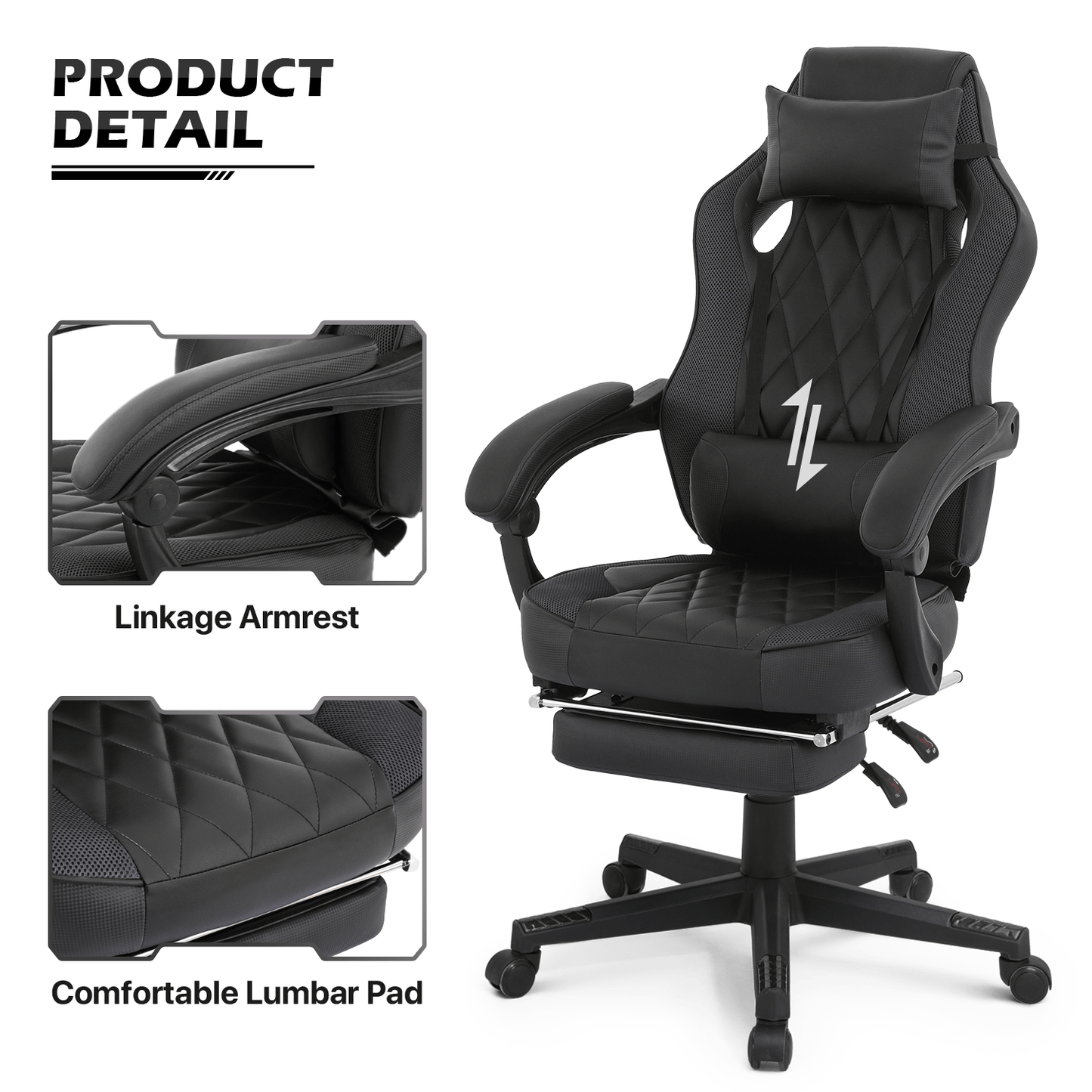 Gaming Chair, High-Back Gaming Seat for Comfortable Everyday Seating detail image - detail view 40