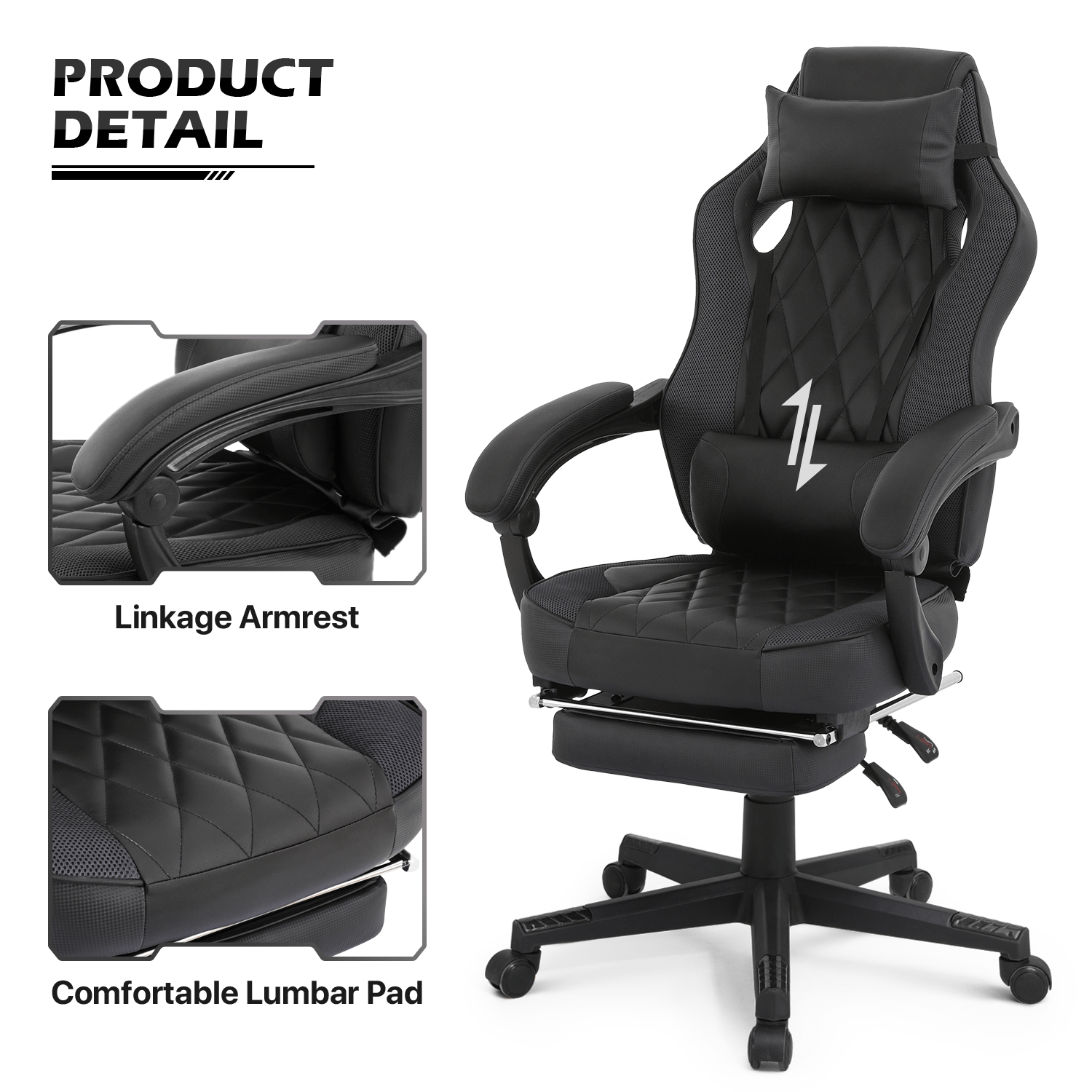 Gaming Chair, High-Back Gaming Seat for Comfortable Everyday Seating detail image - detail view 40