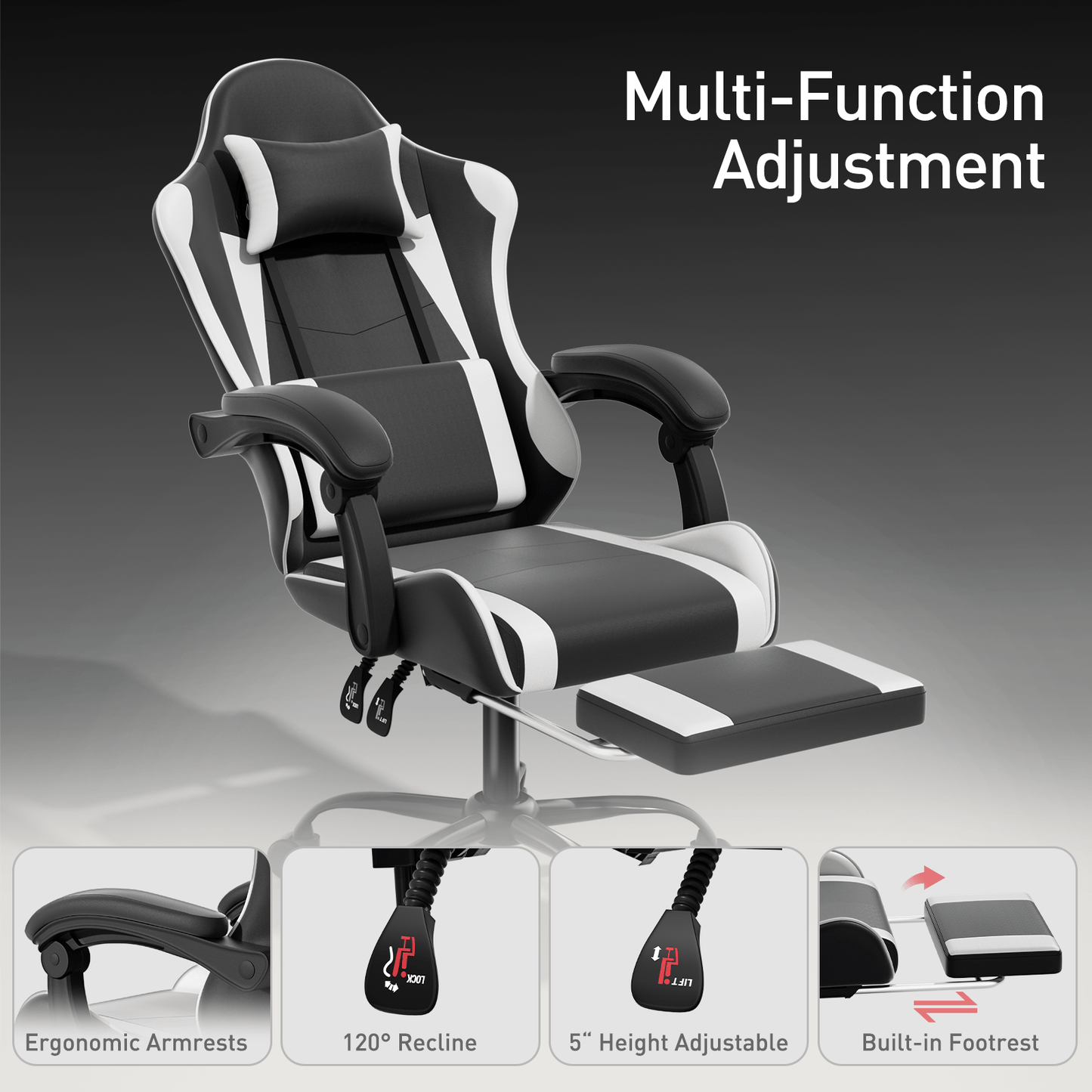 Gaming Chair, High-Back Gaming Seat for Comfortable Everyday Seating detail image - detail view 41