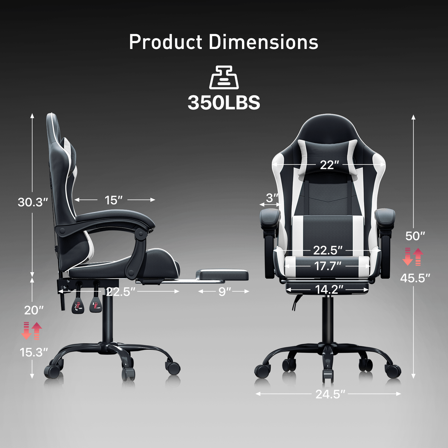 Gaming Chair, High-Back Gaming Seat for Comfortable Everyday Seating detail image - detail view 43
