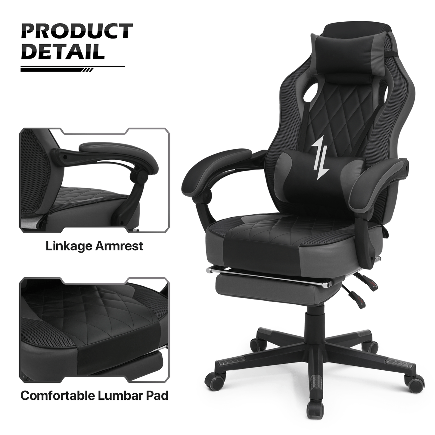 Gaming Chair, High-Back Gaming Seat for Comfortable Everyday Seating detail image - detail view 48