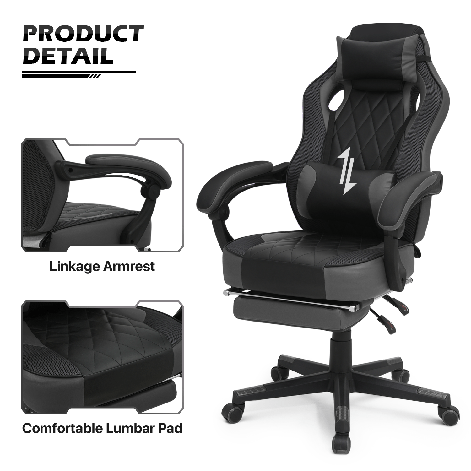 Gaming Chair, High-Back Gaming Seat for Comfortable Everyday Seating detail image - detail view 48