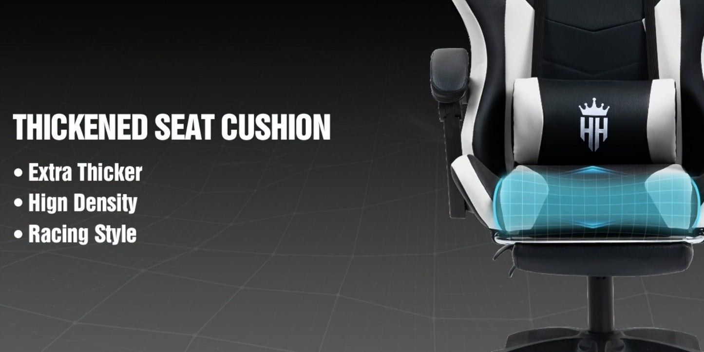 Gaming Chair with Footrest and Lumbar Support for Home Office detail image - detail view 15